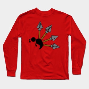 Fear Semicolon Butterfly Long Sleeve T-Shirt